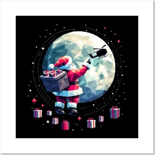 Christmas Santa astronaut Posters and Art